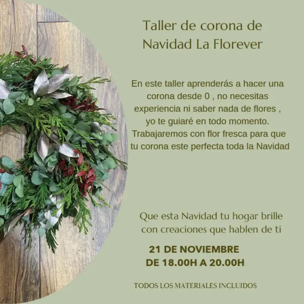 Taller de corona de Navidad